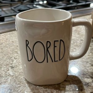 RAE Dunn coffee cup -Bored
